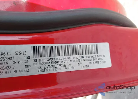 2018 Dodge Journey Se from USA, damaged, VIN 3C4PDCAB5JT257566